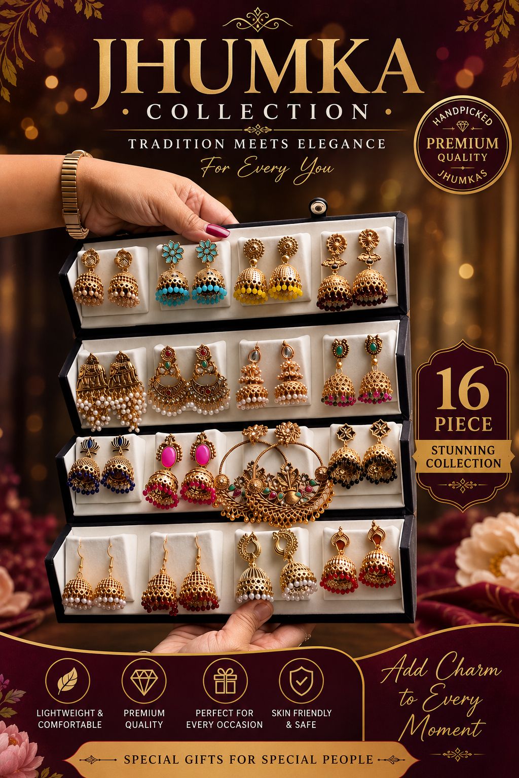 Elegant Jhumka Gift Box